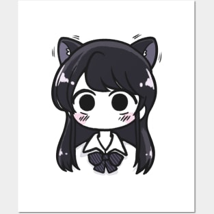 komi can't communicate komi cat komi san manga blush Posters and Art